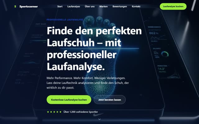 Website von Sportscorner